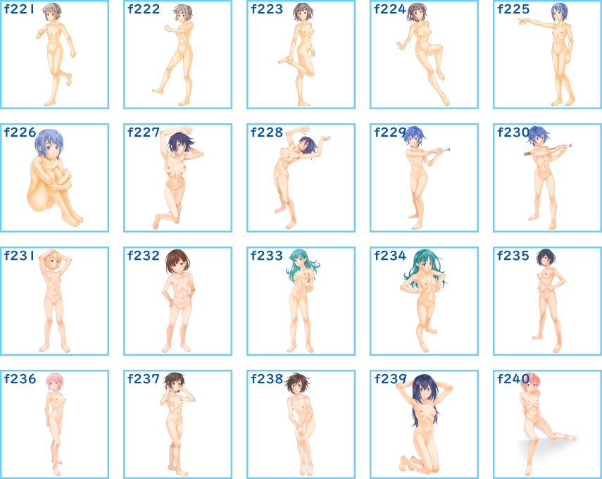 裸婦イラストポーズ集 vol.12