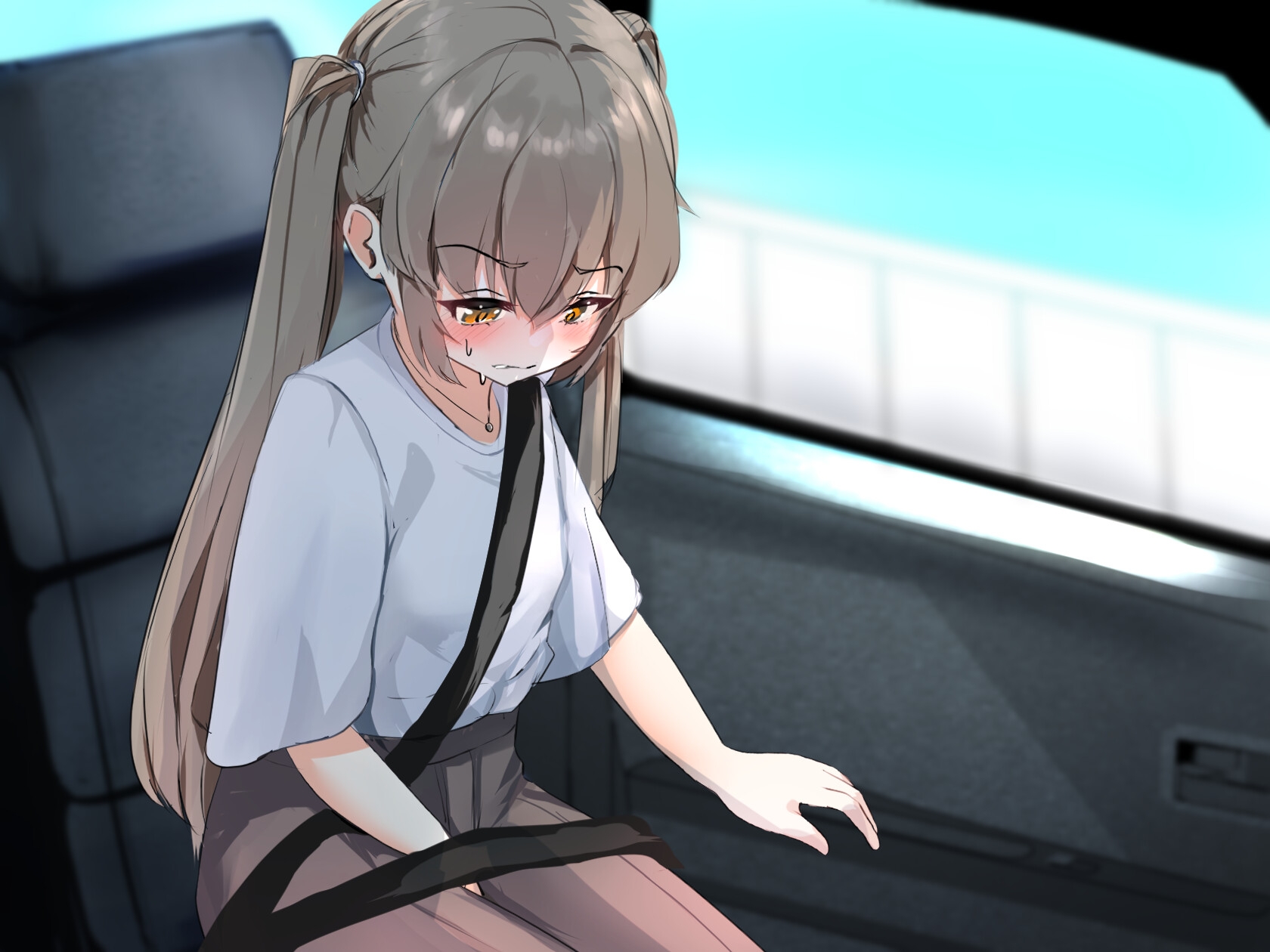 【おしっこ我慢】高速道路で尿意を催した妹が…〜ADV式音声作品〜