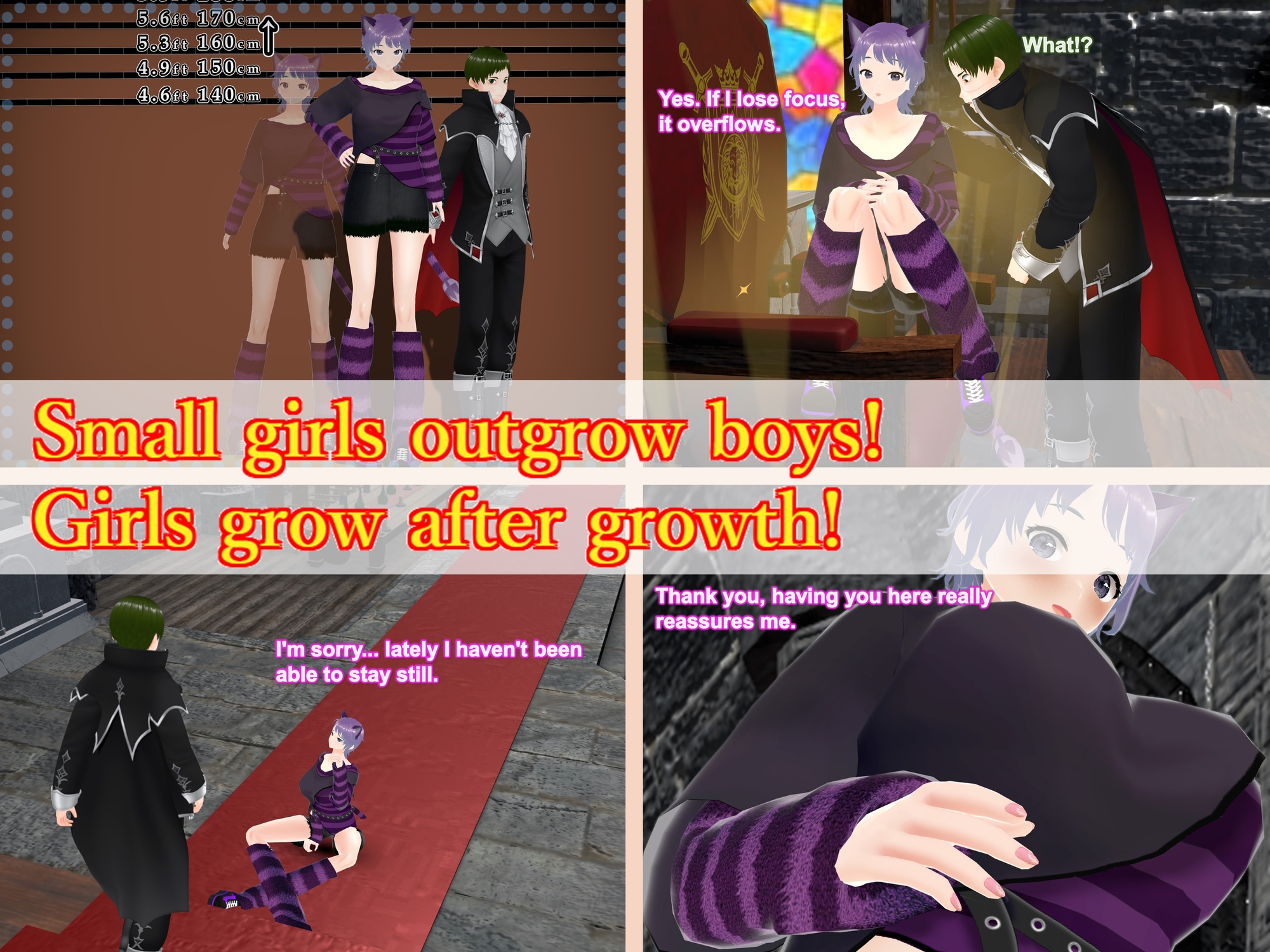 Outgrowing only girls, Overtake boys, Growth sound. Drama Club Arc