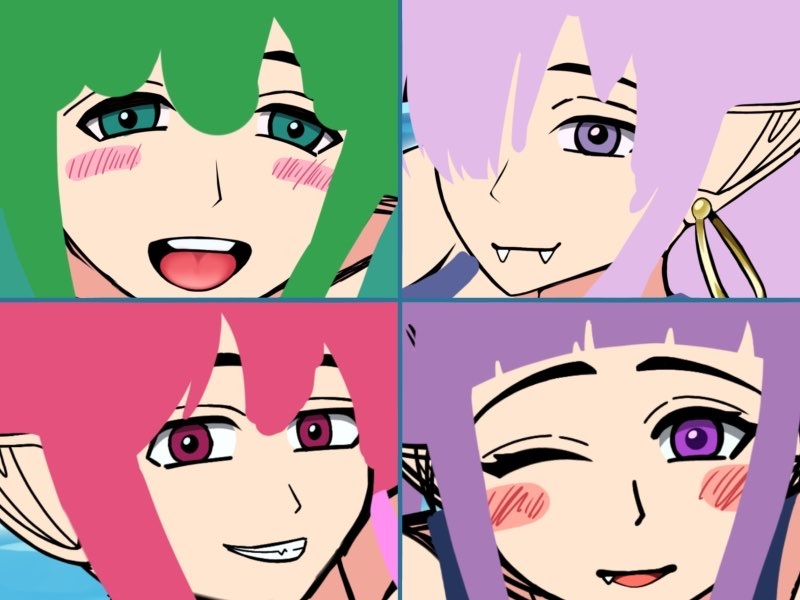 【イラスト】夏!水着女子!オイル塗って!7種