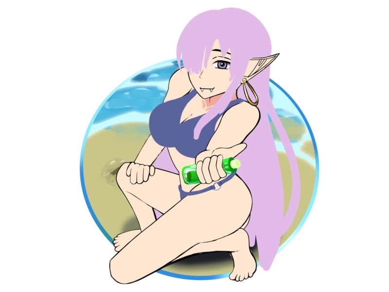 【イラスト】夏!水着女子!オイル塗って!7種