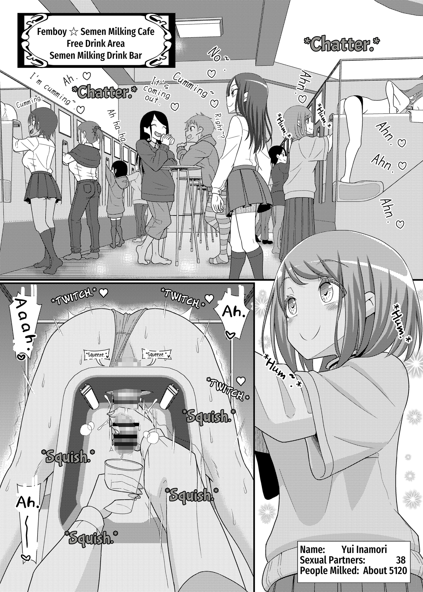 【英語版】搾精成功!?チクビッチーズ!!～♂男の娘♀搾精カフェ潜入編～