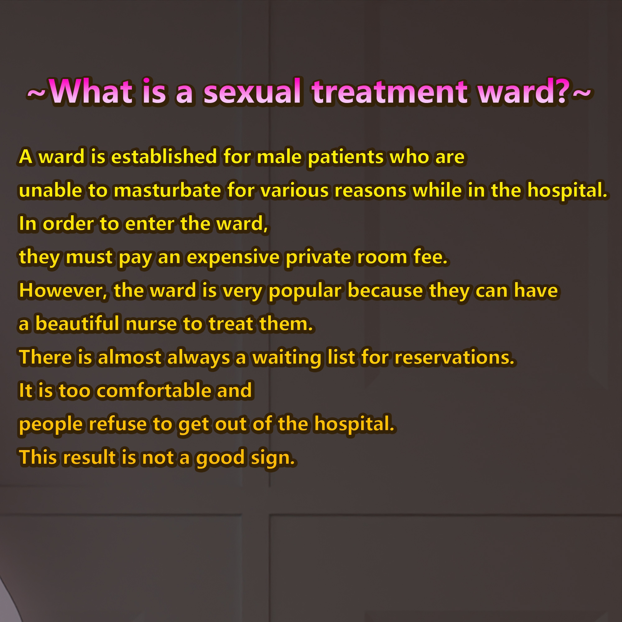 Ejaculation Treatment by Nurse Luna with her Bursting Tits, in a Sexual Treatment Ward! ～A Complete One Person's View in 3DCG Animation