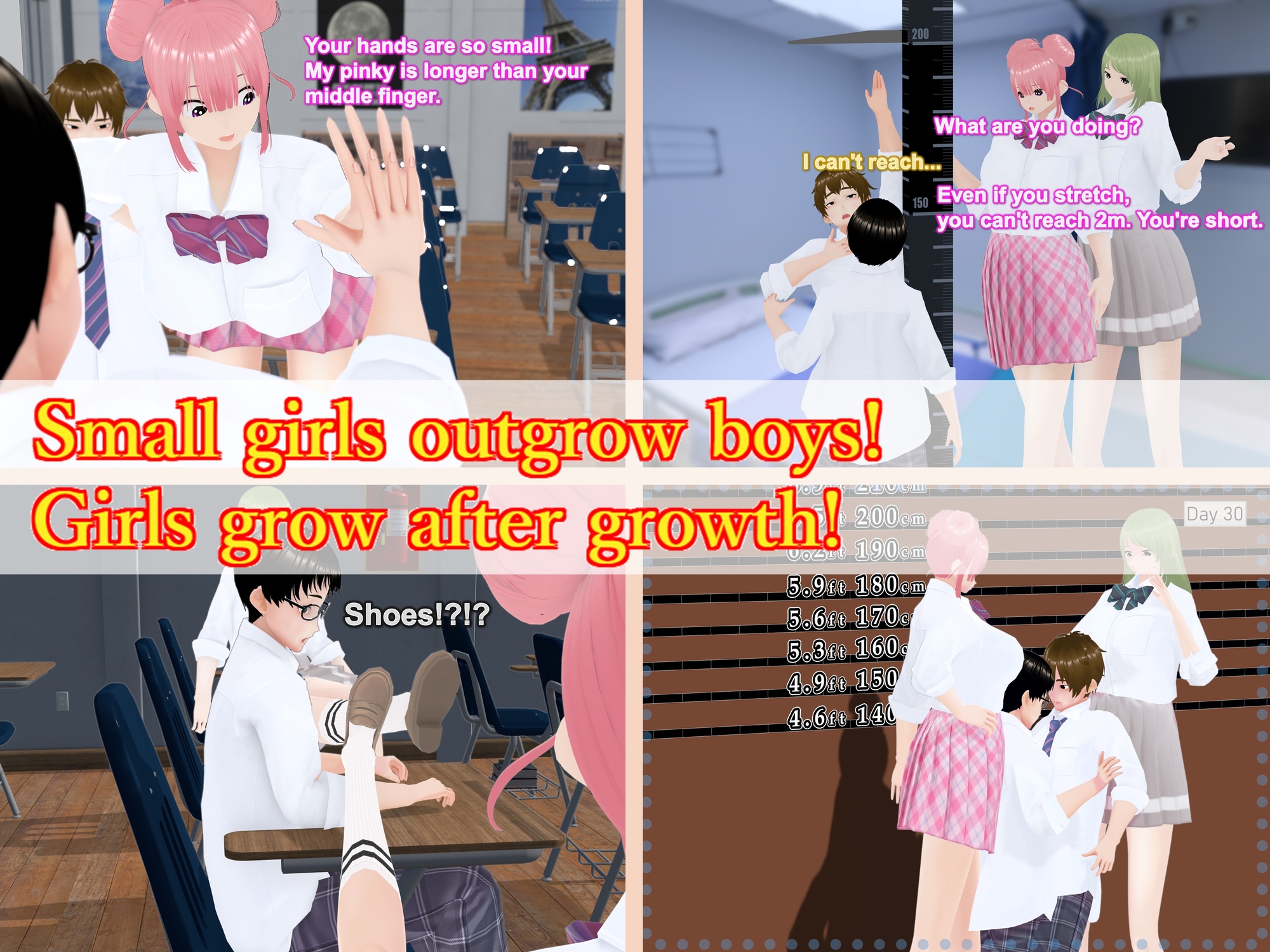 Outgrowing only girls, Overtake boys, Growth sound. Classmate Arc