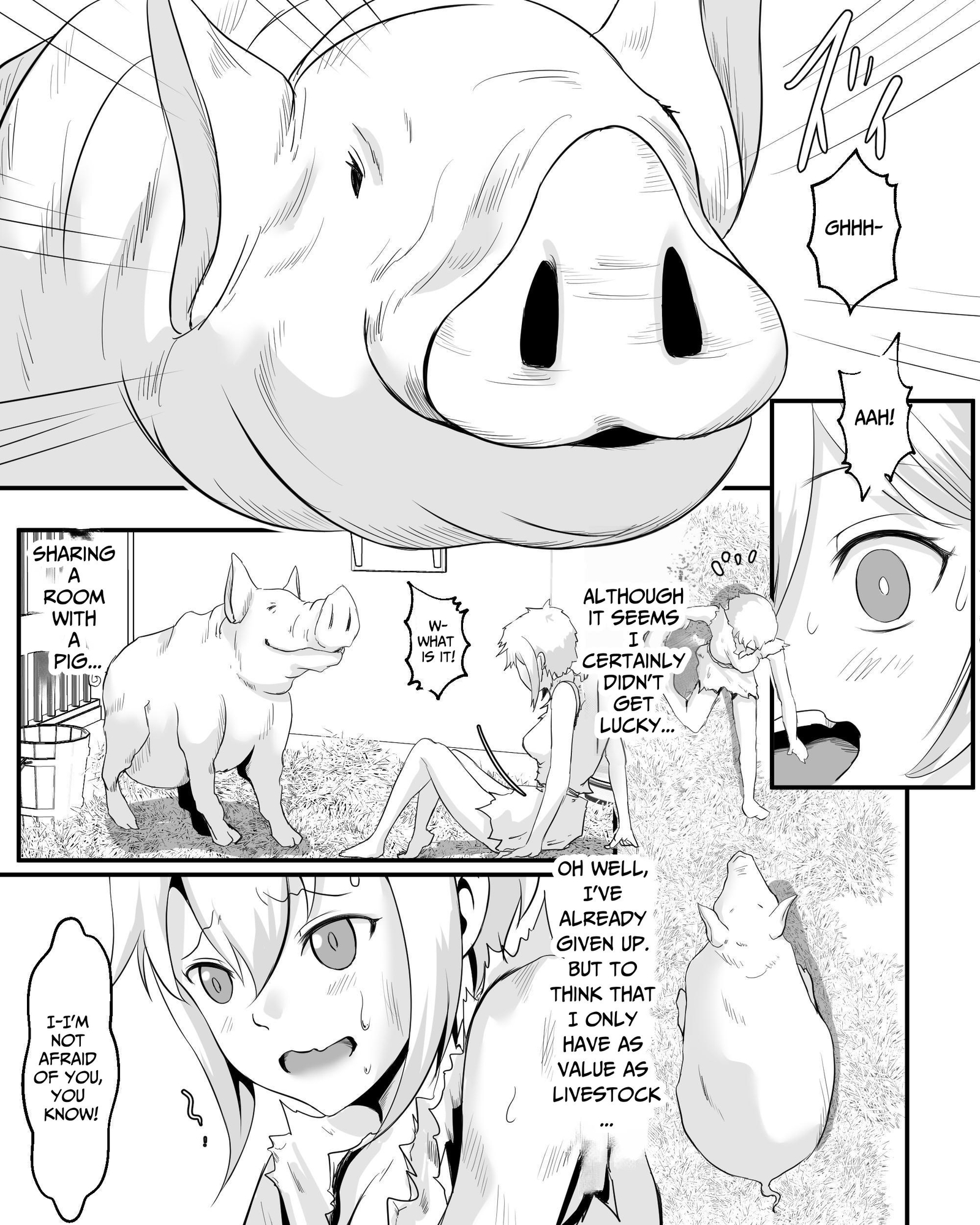 【英語版】奴○少女と豚のナン