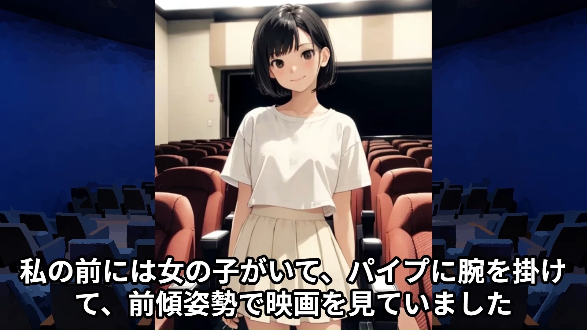 【J○痴○体験告白】超満員の映画館の立見席で身動きのできない女子○学生を痴○しようとしたらそのまま犯しちゃった話