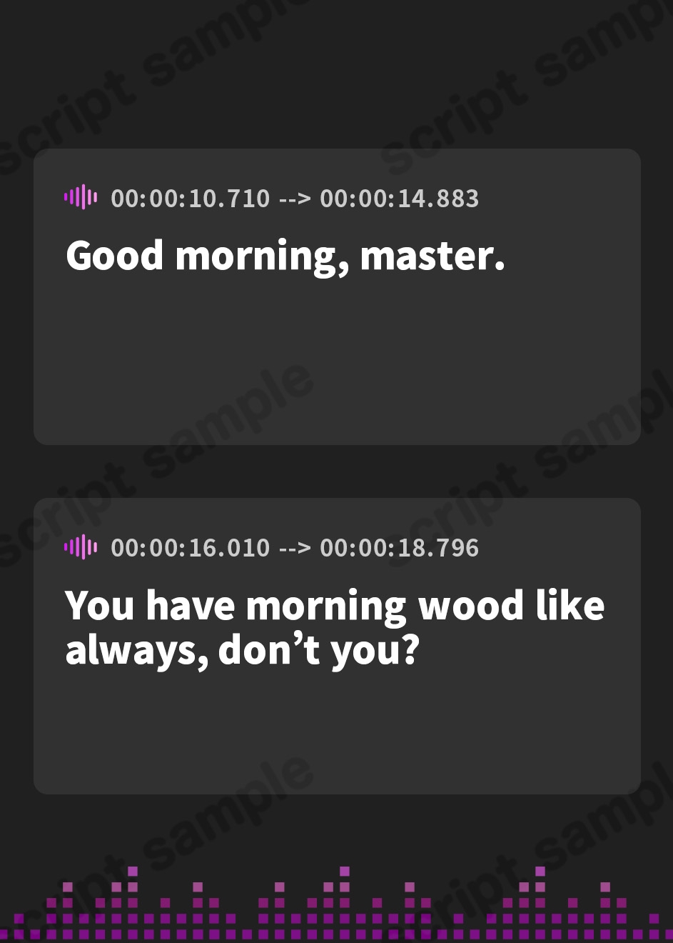 【英語版】【性処理】ご主人様が大好きな淫語のメイド～クールメイド舞の下品なおまんこご奉仕～