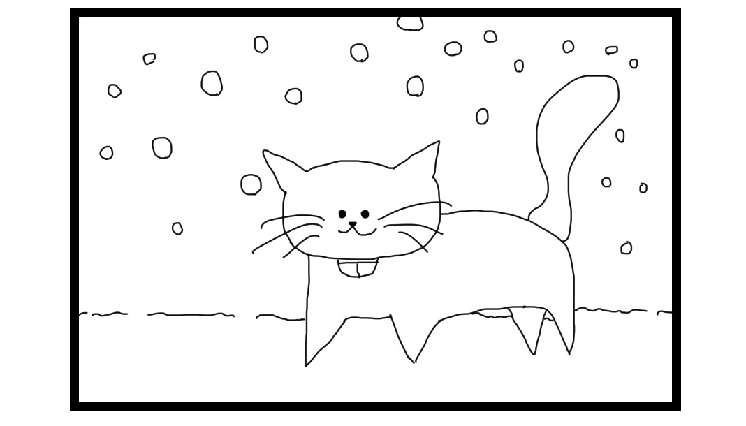 4コマ漫画「冬」