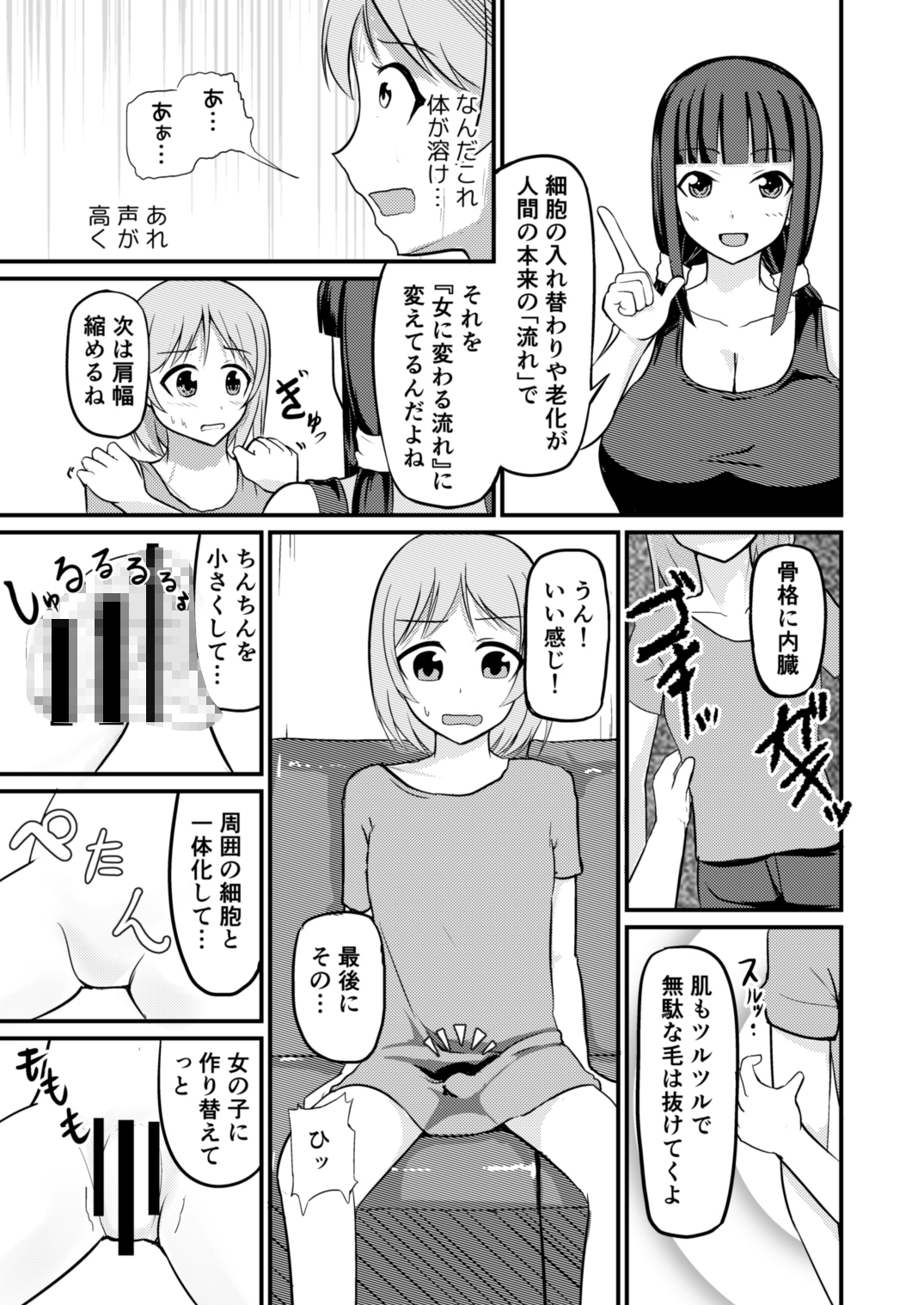 急成長したでっかい妹に女の子にされた兄