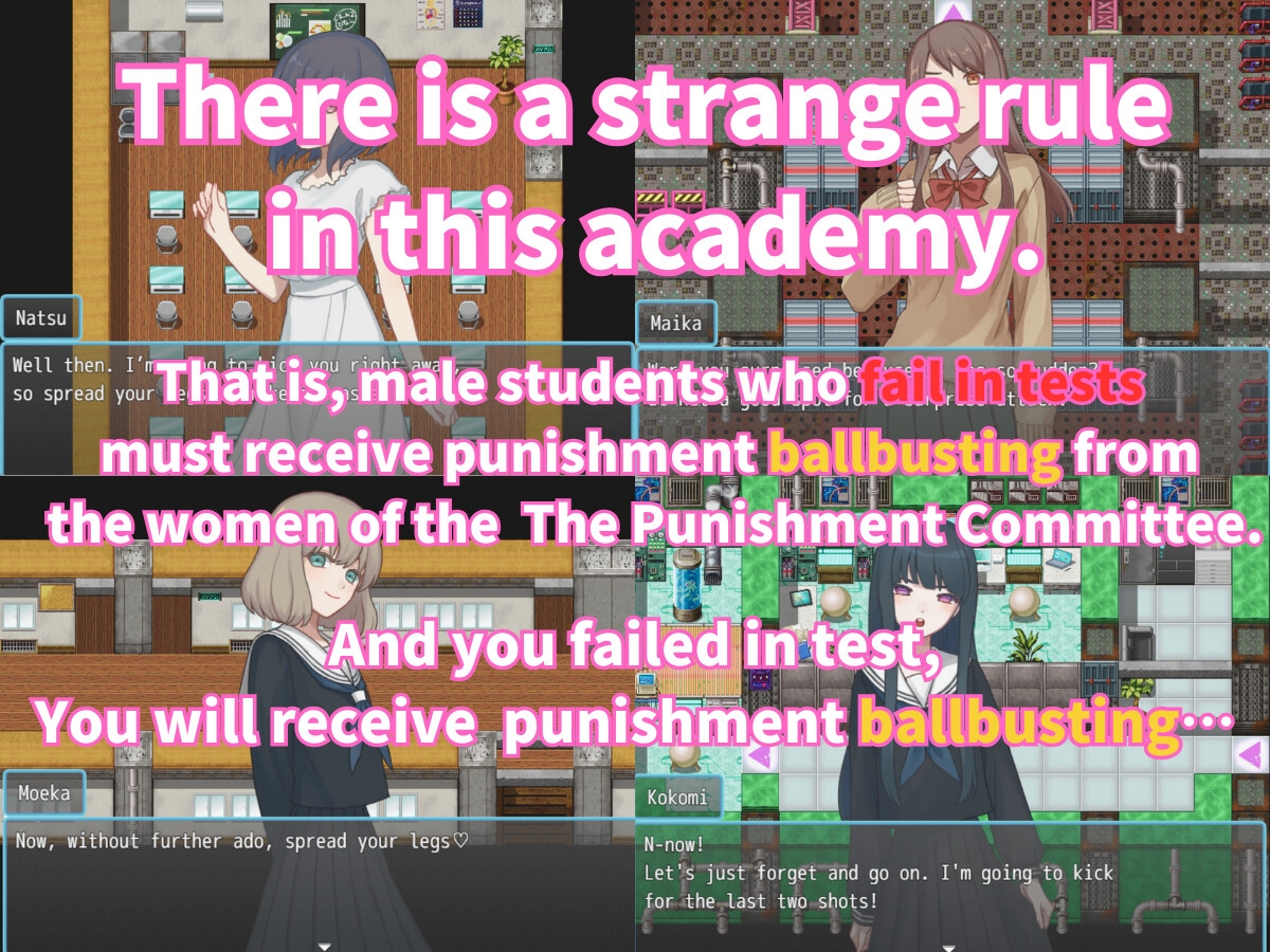 A school where boys are punished by ballbusting