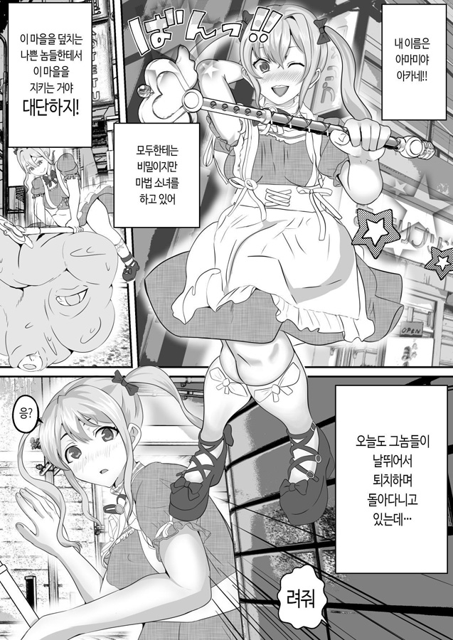 【韓国語版】まんこから寄生されクリトリスをちんぽに変えられた魔法少女