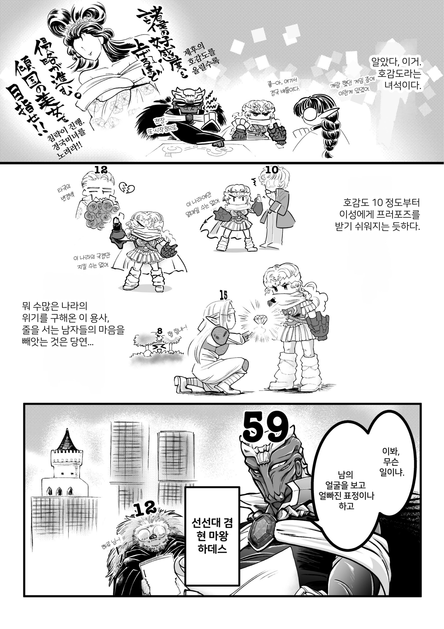 【韓国語版】魔王の好感度がなんかすごかったので好感度が100になったら告白しよう!