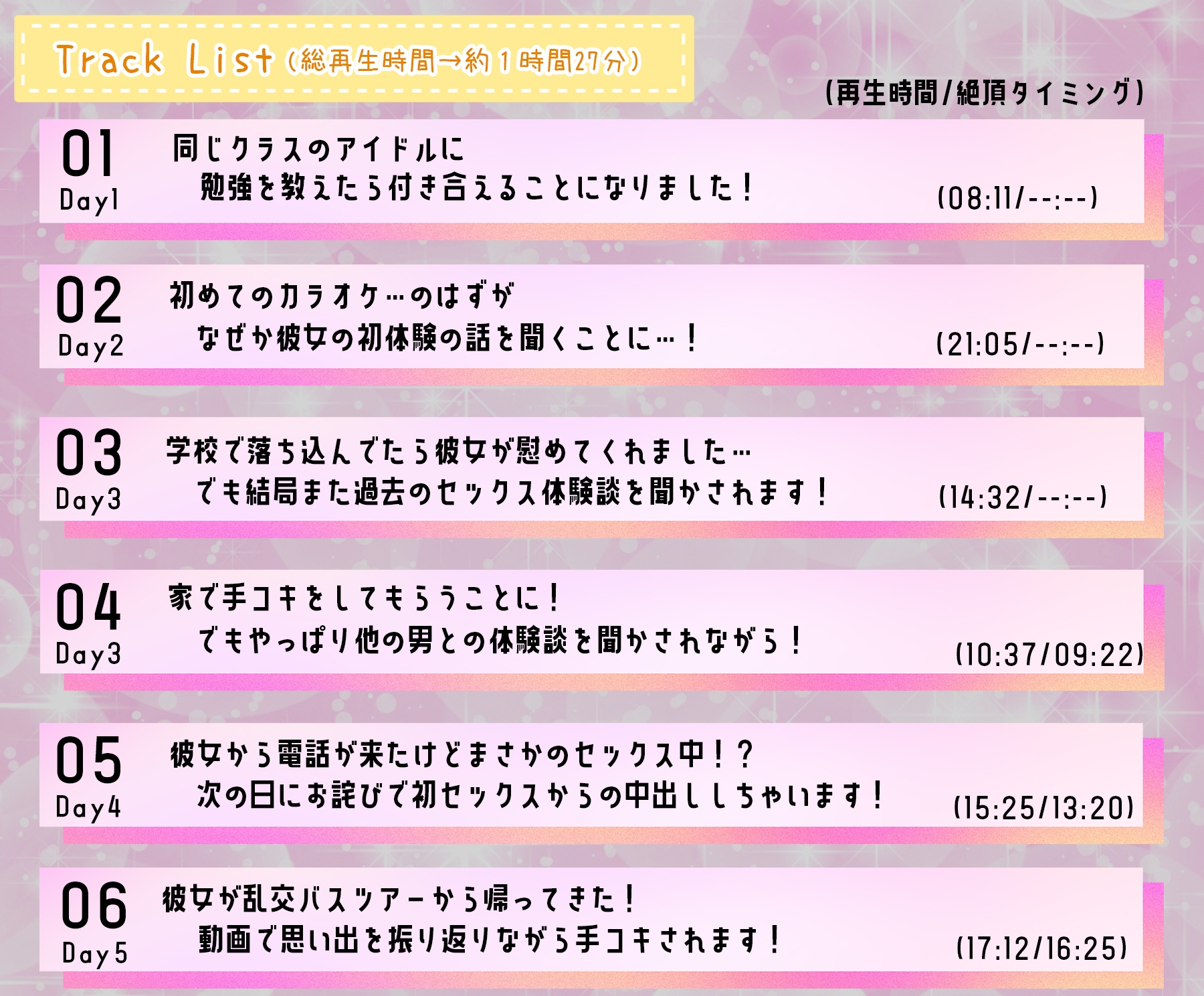 閲覧注意!片思い中の女の子からエッチな体験談を聞かされて脳を破壊されます!～有名アイドルと付き合えたのに枕営業しまくりのヤリマンビッチでした～