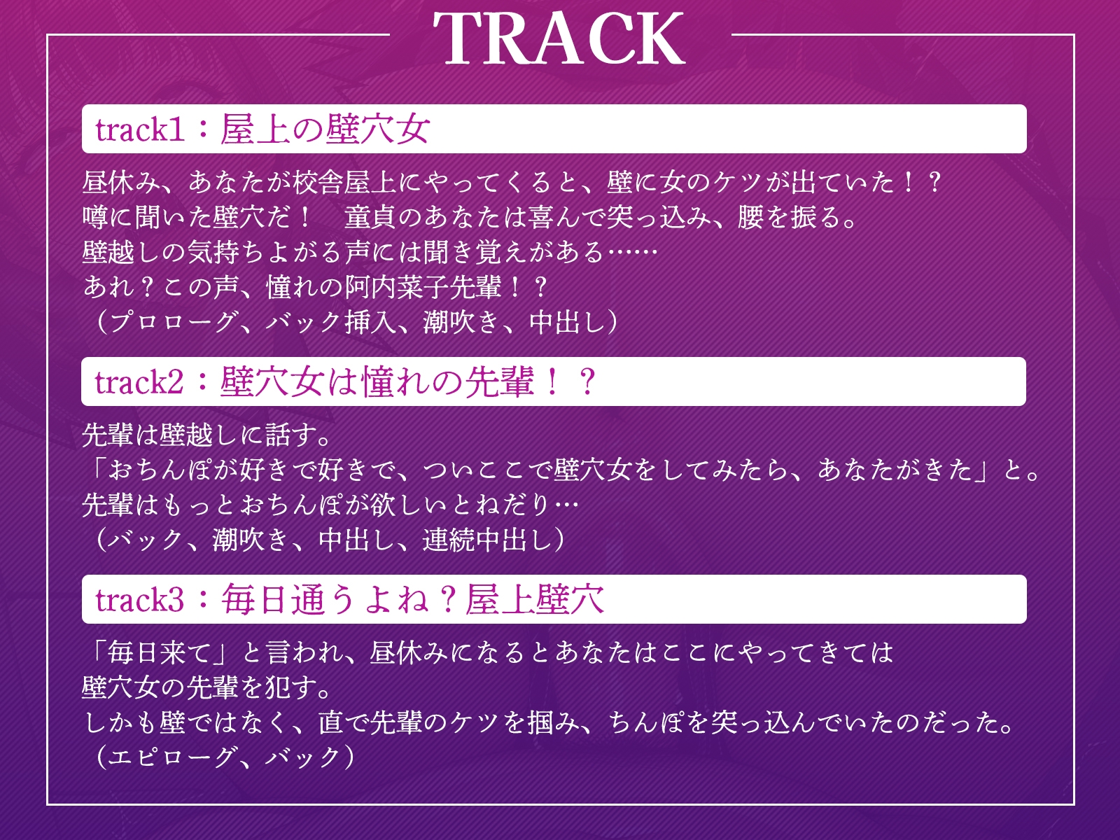 校舎屋上で壁穴女発見!噂のケツ穴を毎日毎日犯し続けたら……