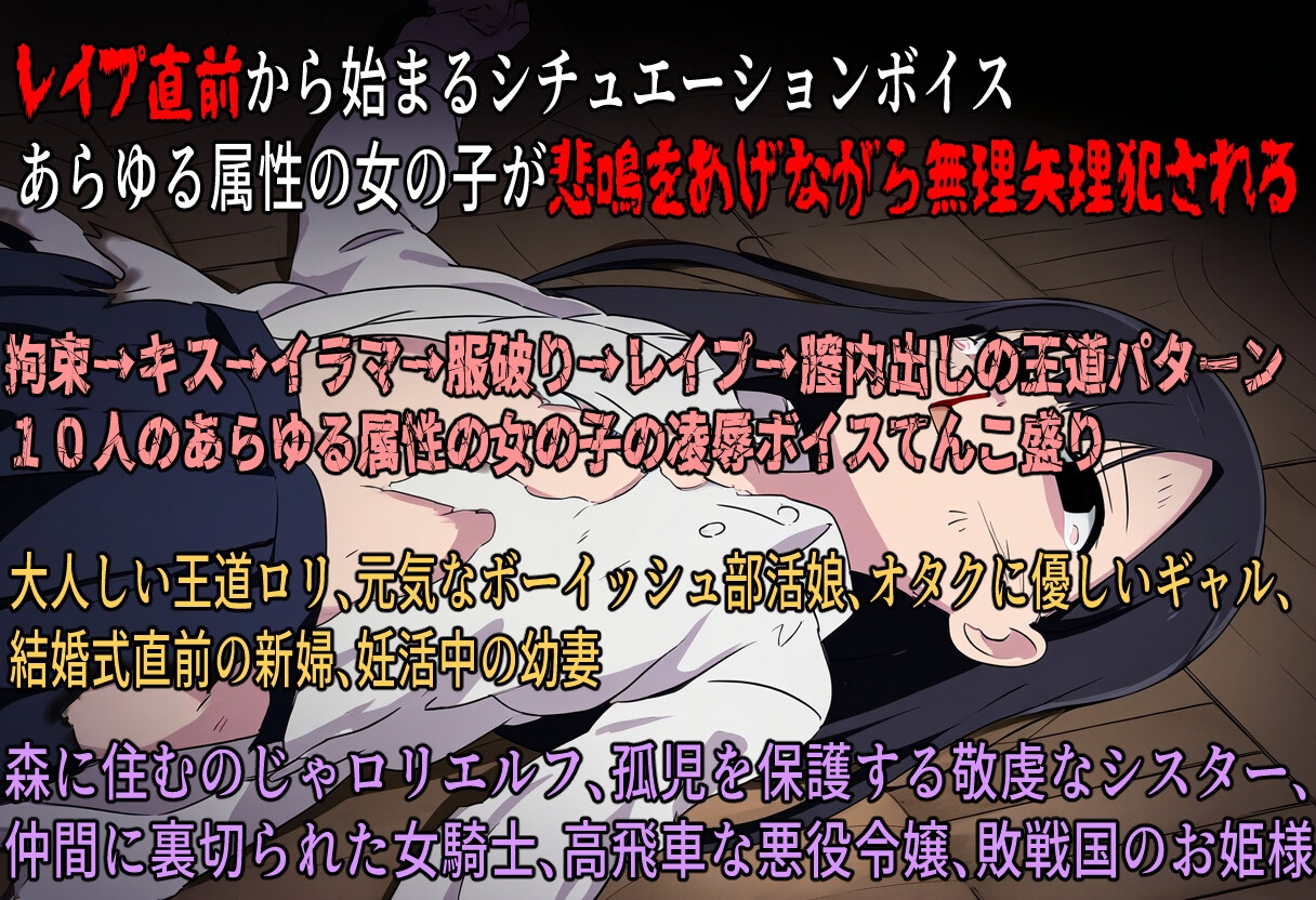 (出演声優10名収録時間1時間)マジで犯られる5秒前～こういうのでいいんだよレ○プ～