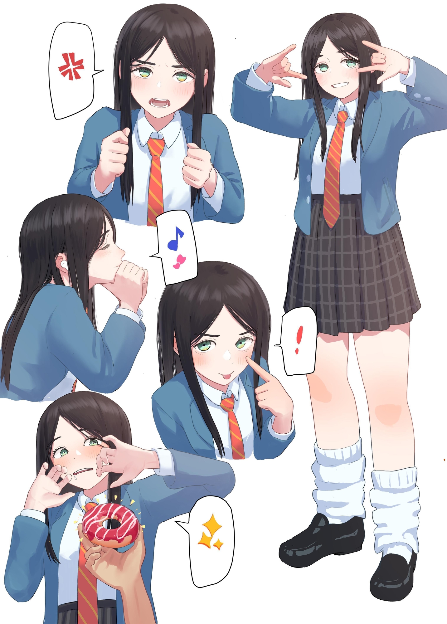 【簡体中文版】センター分け黒髪JK