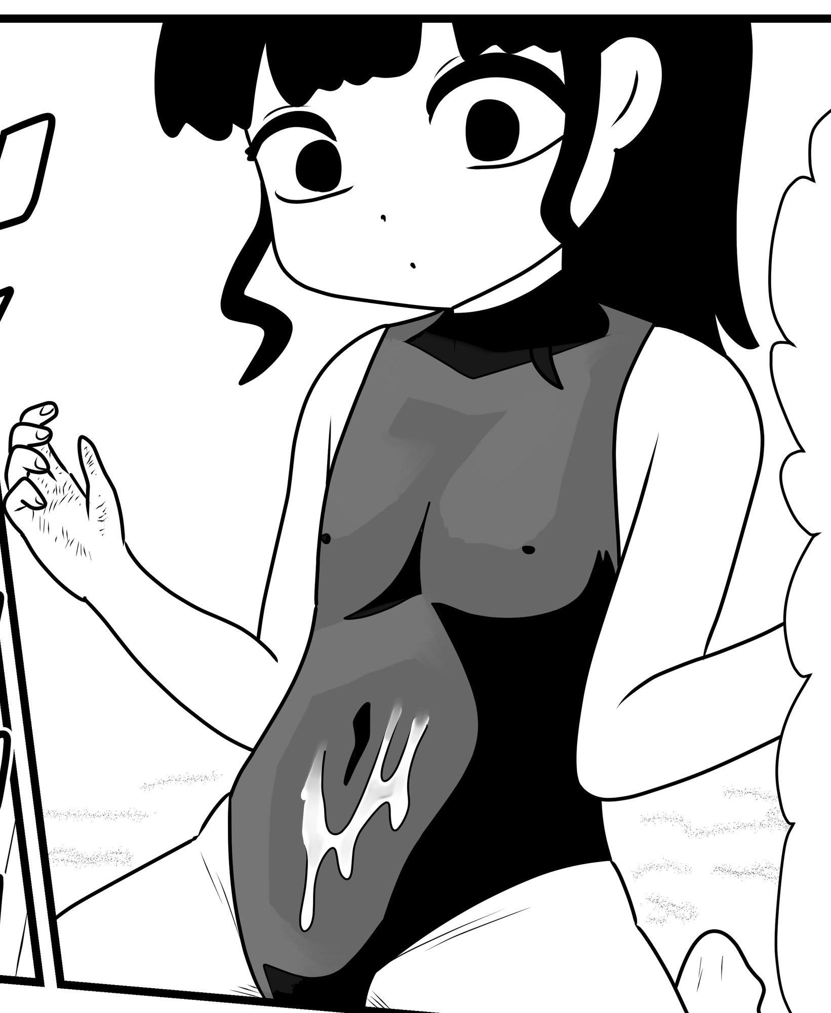 真夏のビーチと潮吹き少女