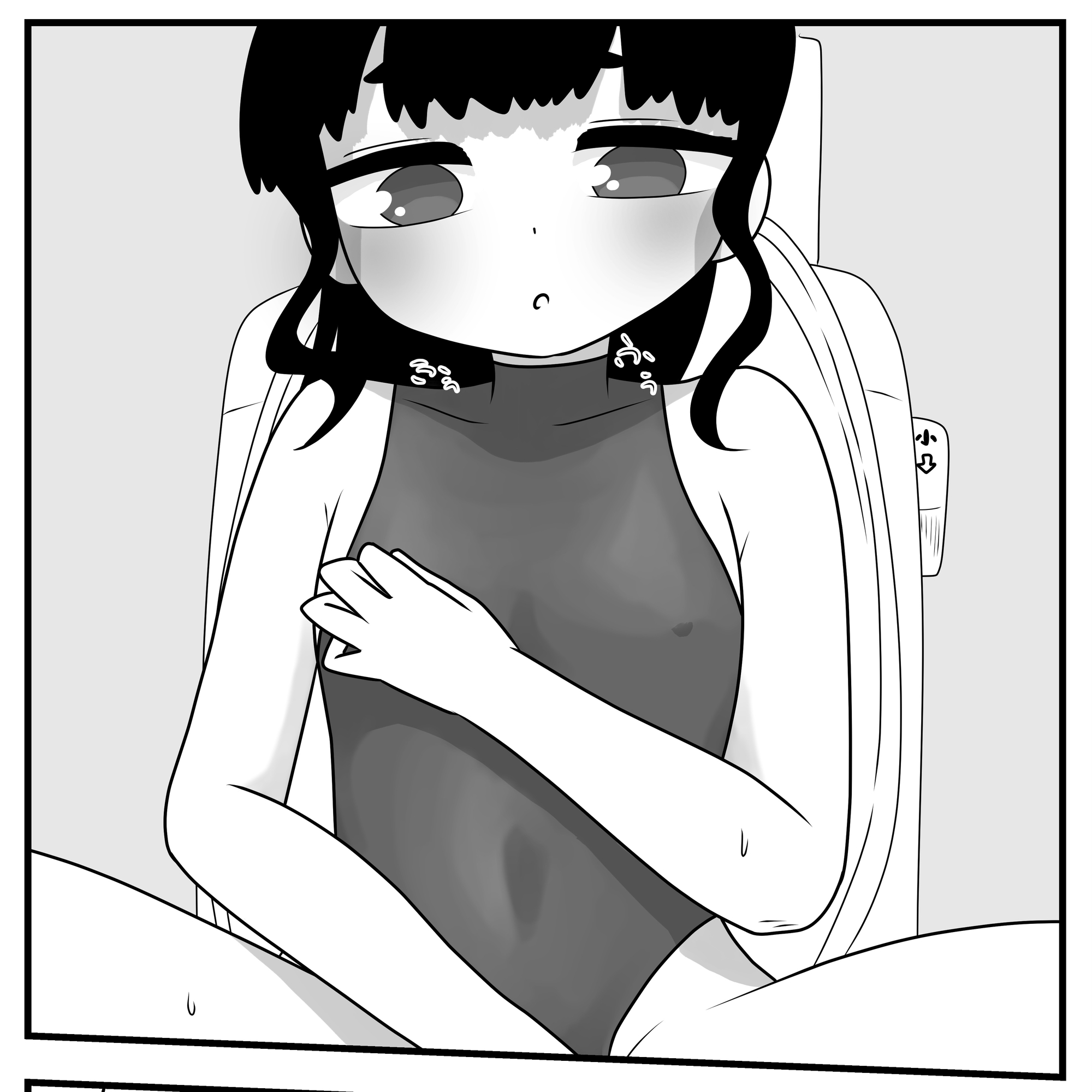 真夏のビーチと潮吹き少女