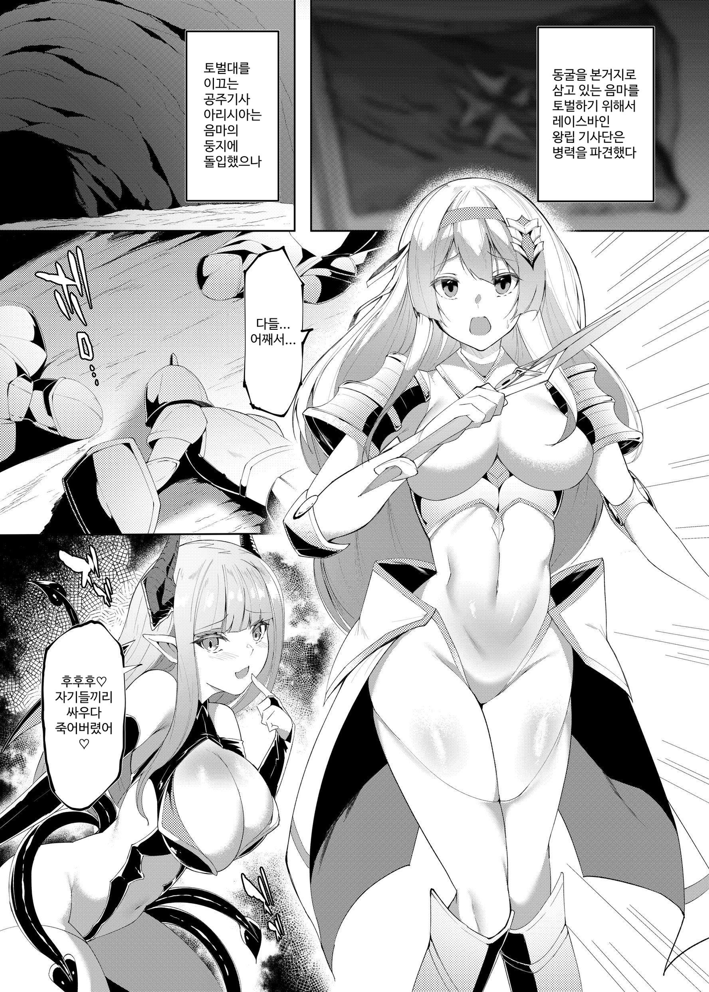 【韓国語版】プリンセスフェチズム ―淫魔に足と脇を調教され変態魔族になる姫騎士物語―