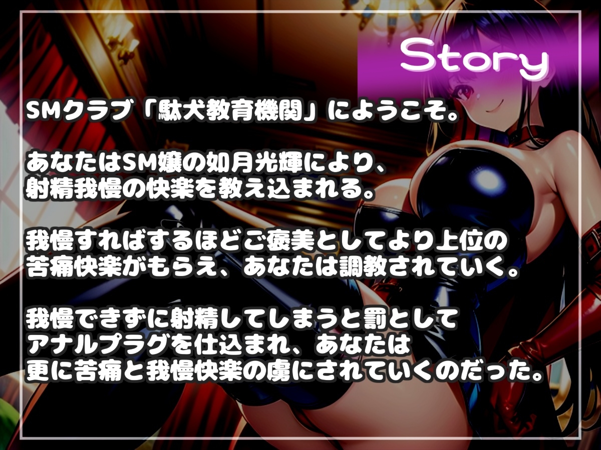 さっさとくっさいザーメン吐き出しなさいっ SMクラブの女王様の射精管理地獄。寸止めで焦らされ、アナルをガバガバになるまで犯され連続射精させられる。