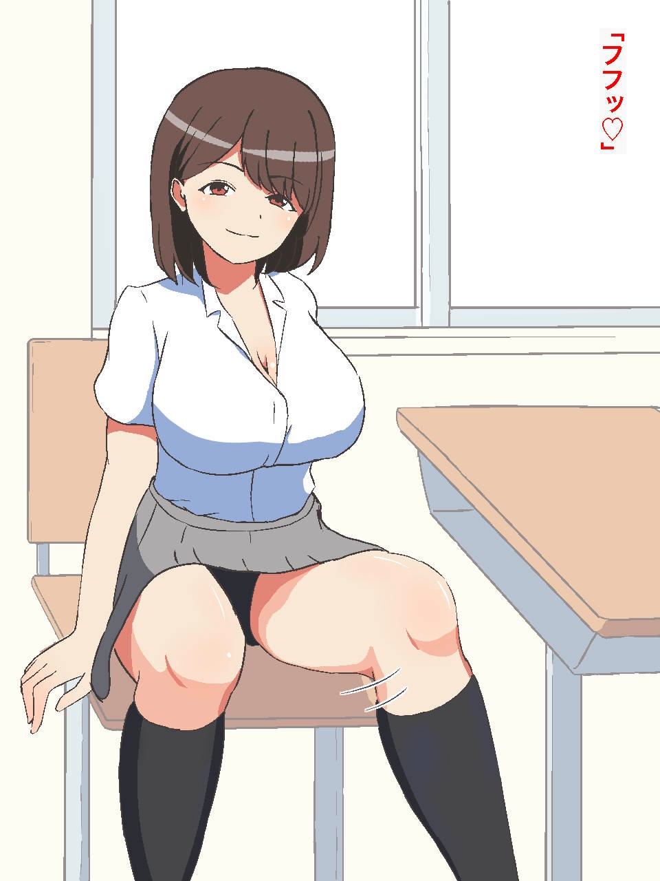 生のふとももがエ□い同級生が制服着たまま騎乗してくれる!