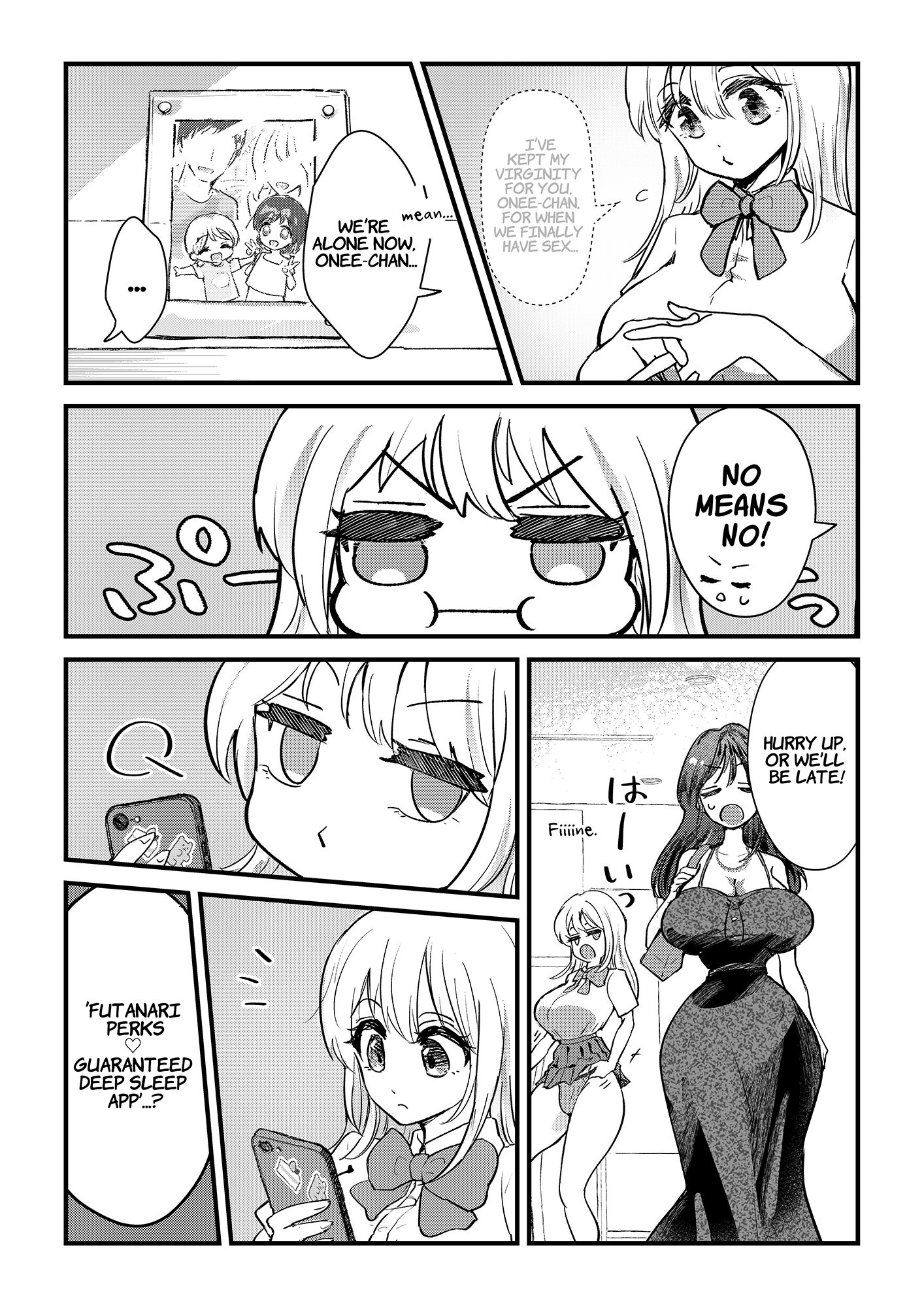 【英語版】ふたなり妹が大好きなお姉ちゃんを睡眠○する話