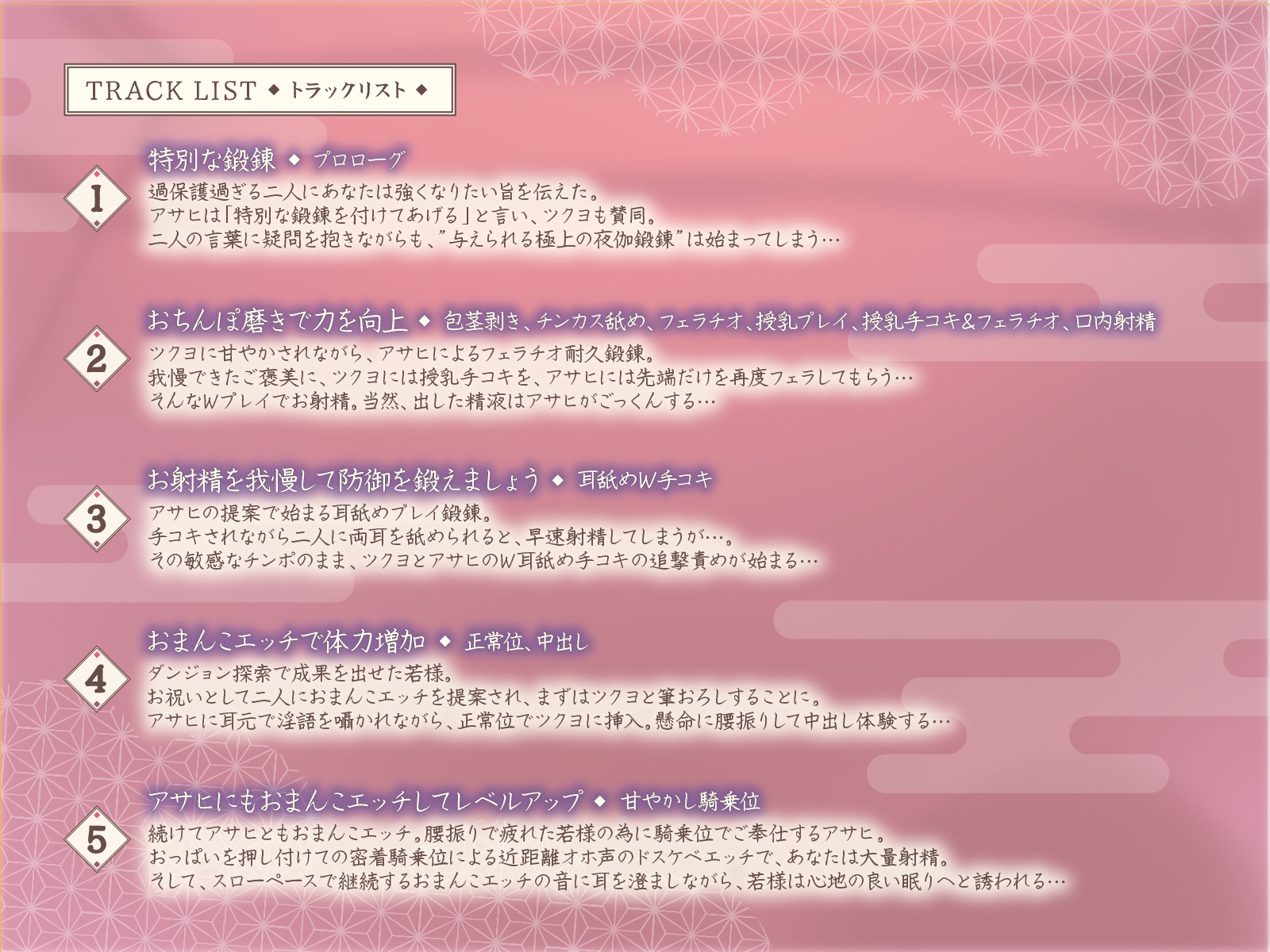 若様、鍛錬の時間です♡×2～過保護でドスケベな極東出身デカパイ女従者×2は鍛錬と嘯き夜伽を執り行う～【KU100収録】