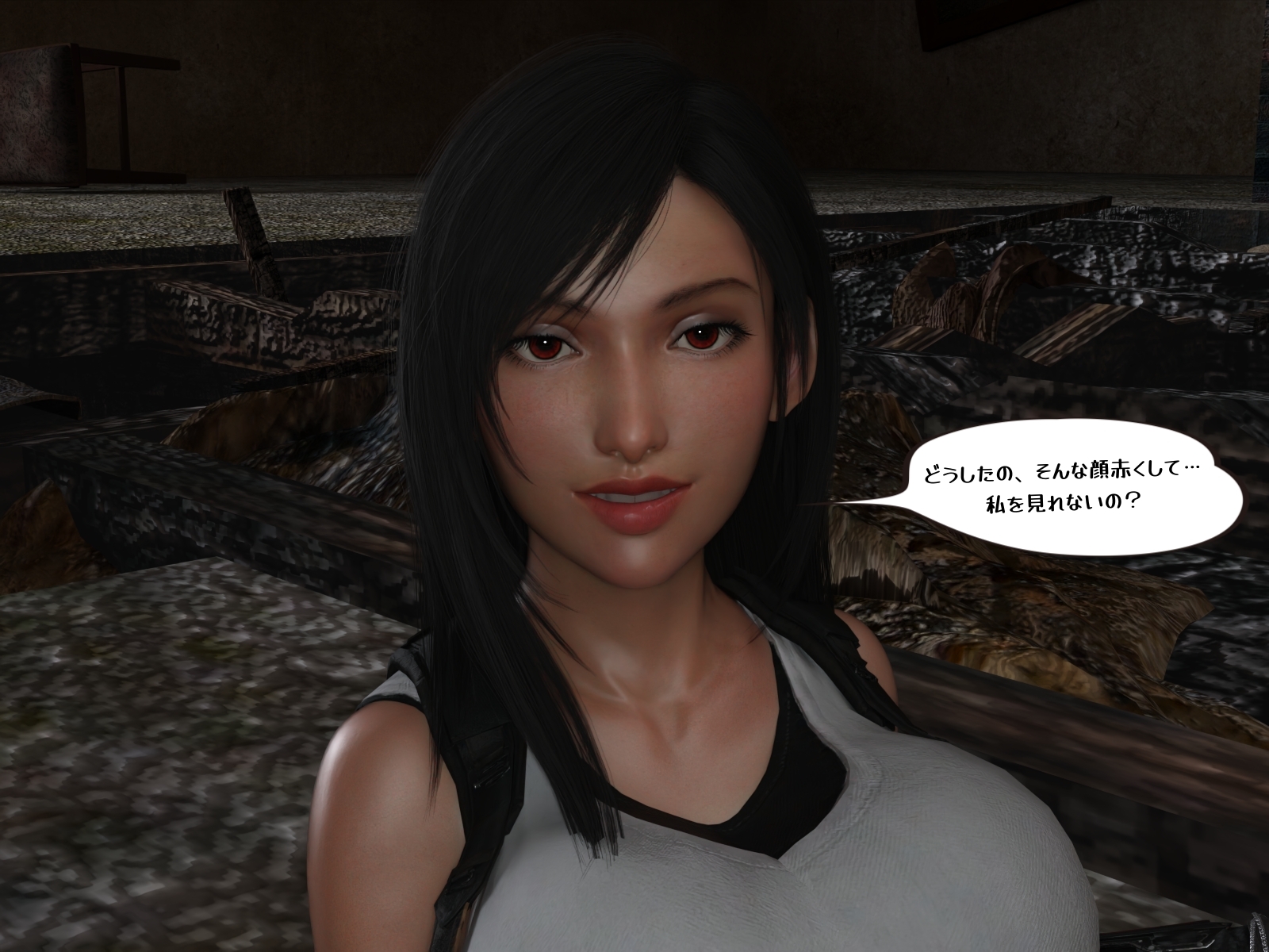 ティファの濡れマン狂乱