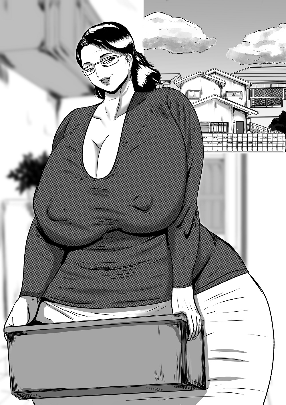 デカ尻 デカ乳 内職おばさん お孫さんの入学式に行く!