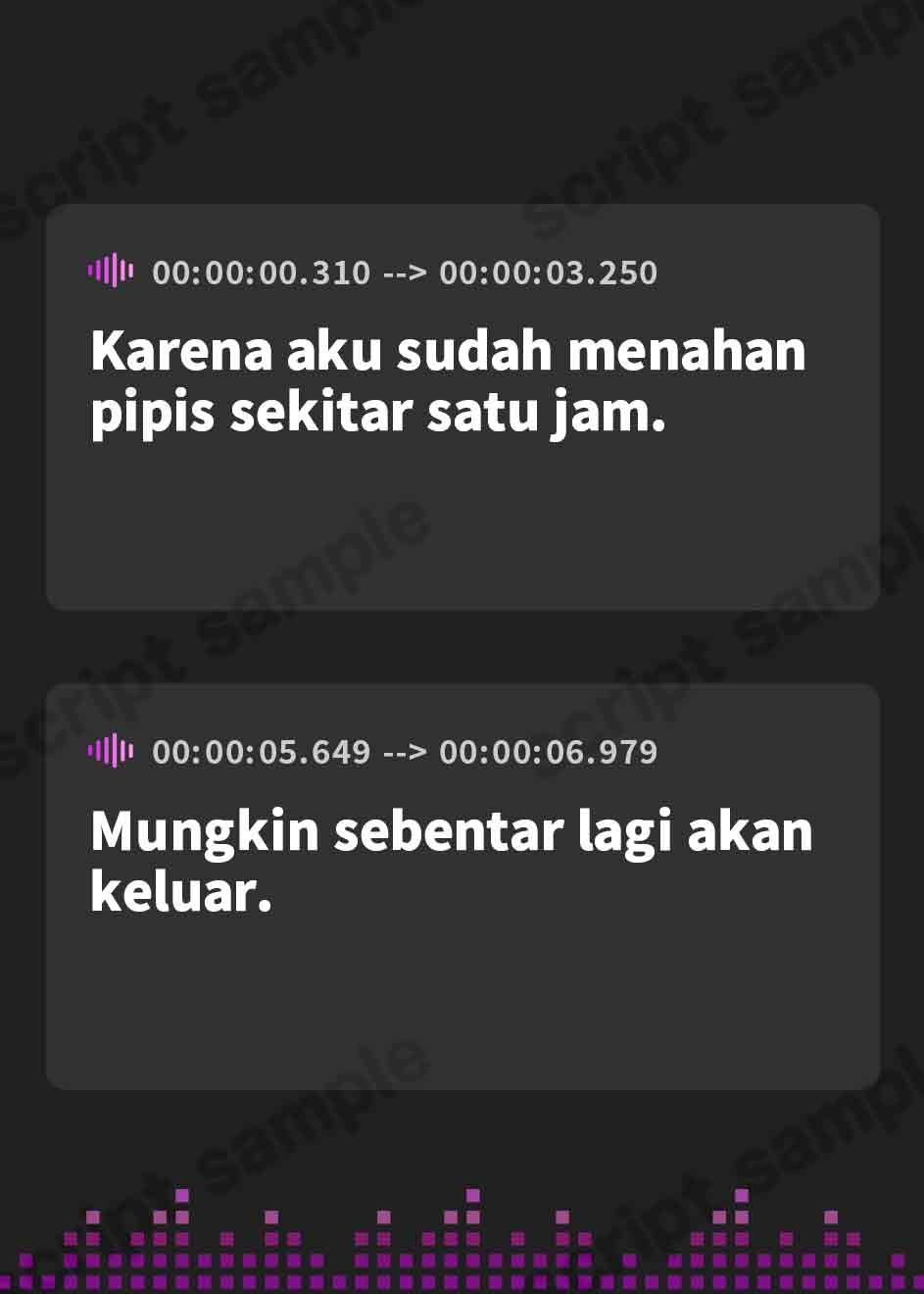 【インドネシア語版】ドMな変態お姉さんのおしがま20分間耐久オナニー♪ いっぱいおもらししちゃってごめんなさい……
