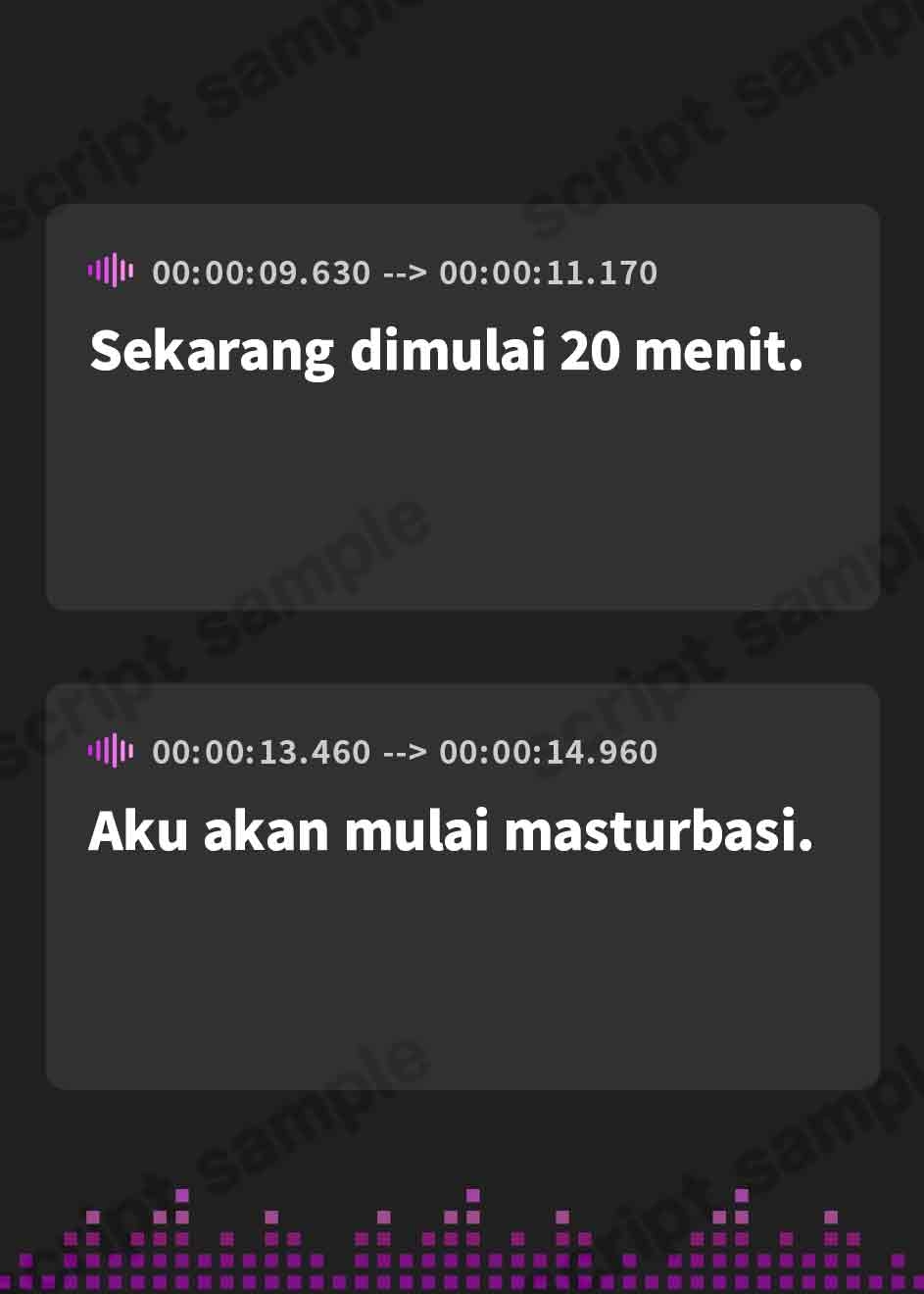【インドネシア語版】ドMな変態お姉さんのおしがま20分間耐久オナニー♪ いっぱいおもらししちゃってごめんなさい……