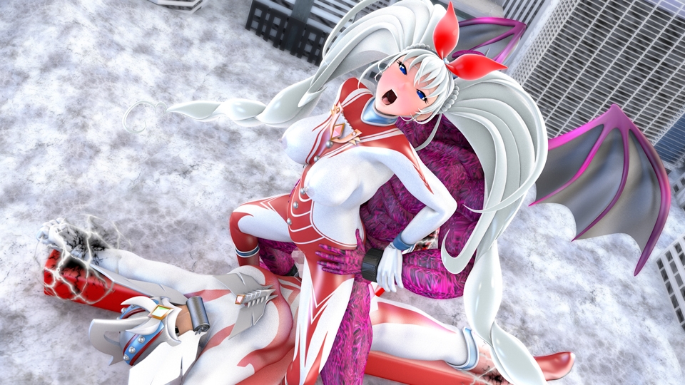 光の女神メロディナVSインキュバス星人・仲間の目の前で