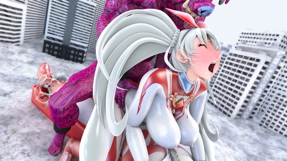 光の女神メロディナVSインキュバス星人・仲間の目の前で