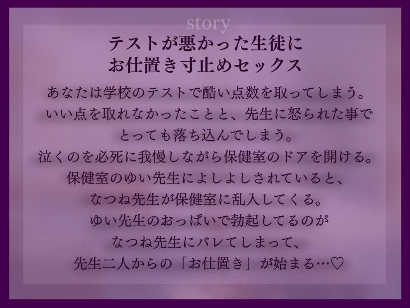 テストが悪かった生徒に、お仕置き寸止めセックス