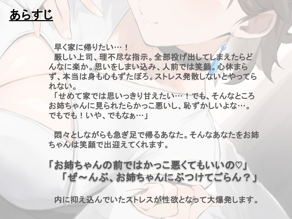 【全肯定/自信回復】”もっと!” 困った性癖をまるっとぜ~んぶ受け止めてくれる、あなただけのお姉ちゃん【喘ぎ声ほぼ無し/SE無し】