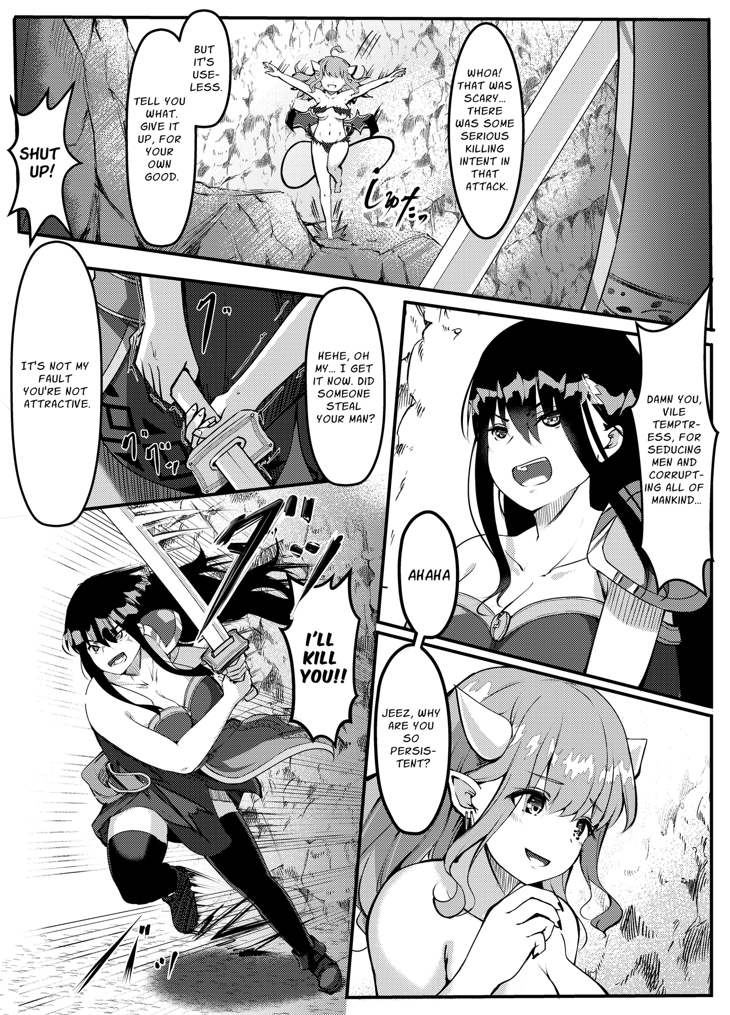 【英語版】サキュバスに惨敗した女剣士、ふたなりにされる