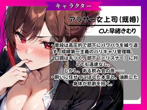 『上司が部下にこんなことされて・・・』強気な上司が酔いの末に見せた弱さにつけこまれ堕ちていく<バイノーラル>