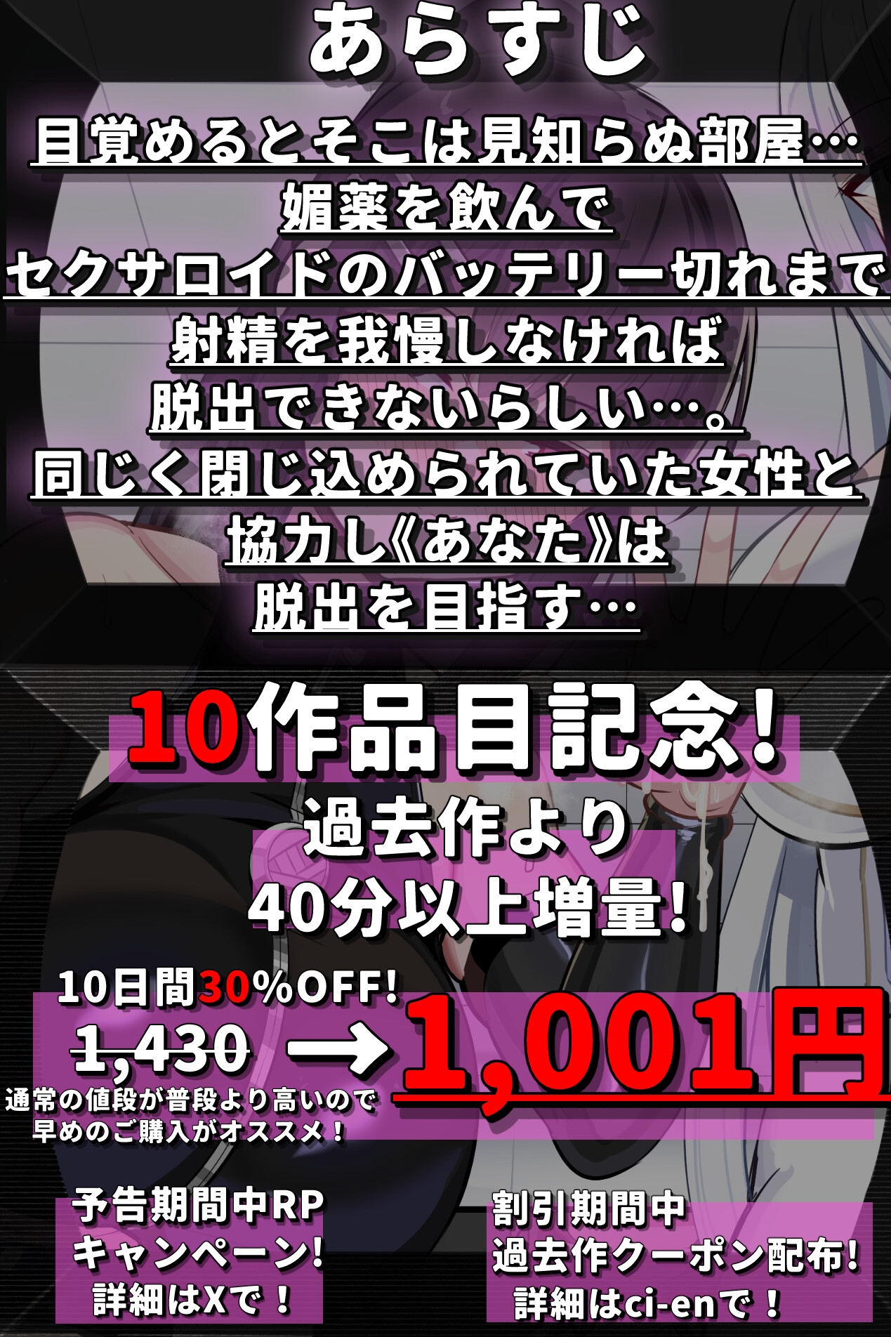 乳首の快楽から、もう逃げられない ~我慢しないと出られない部屋~