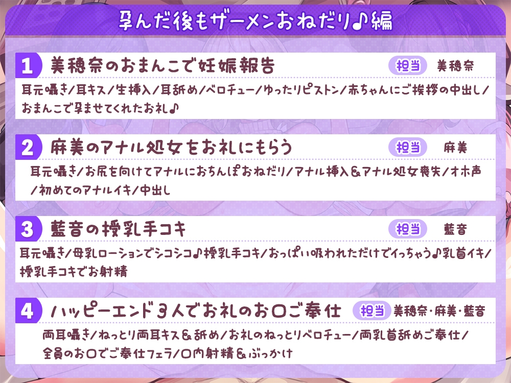 【約6時間/全編媚び媚び孕ませおねだり】孕ませマッチングアプリ ~子供が欲しい女性に孕ませ中出しするだけの簡単なお仕事です♪~