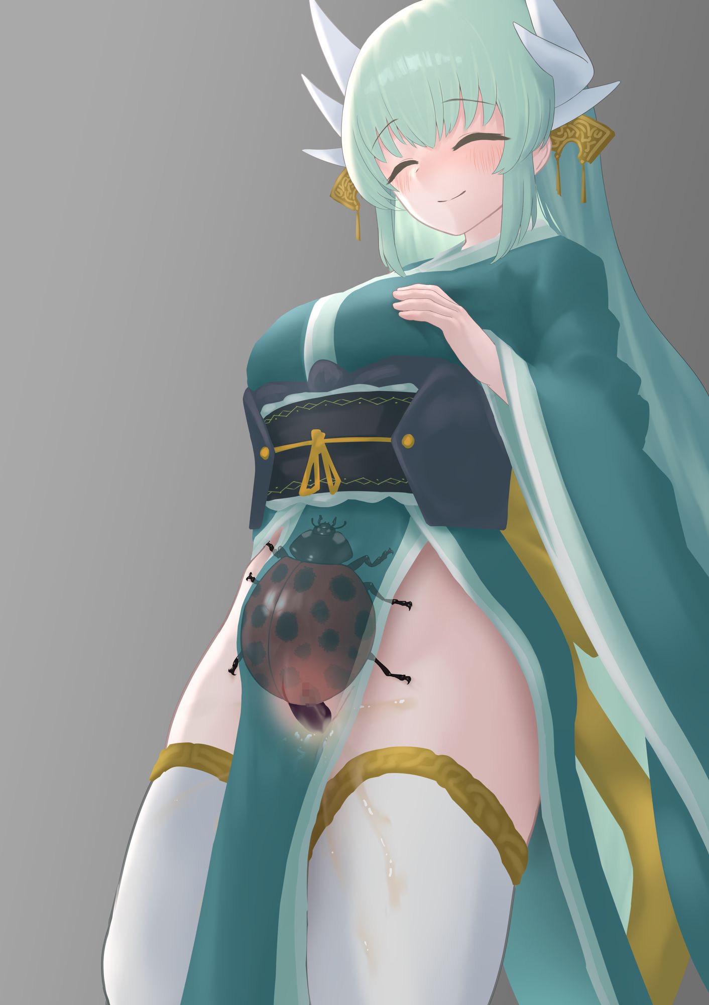 蟲との浮気交尾で幼虫妊娠を許しちゃう話