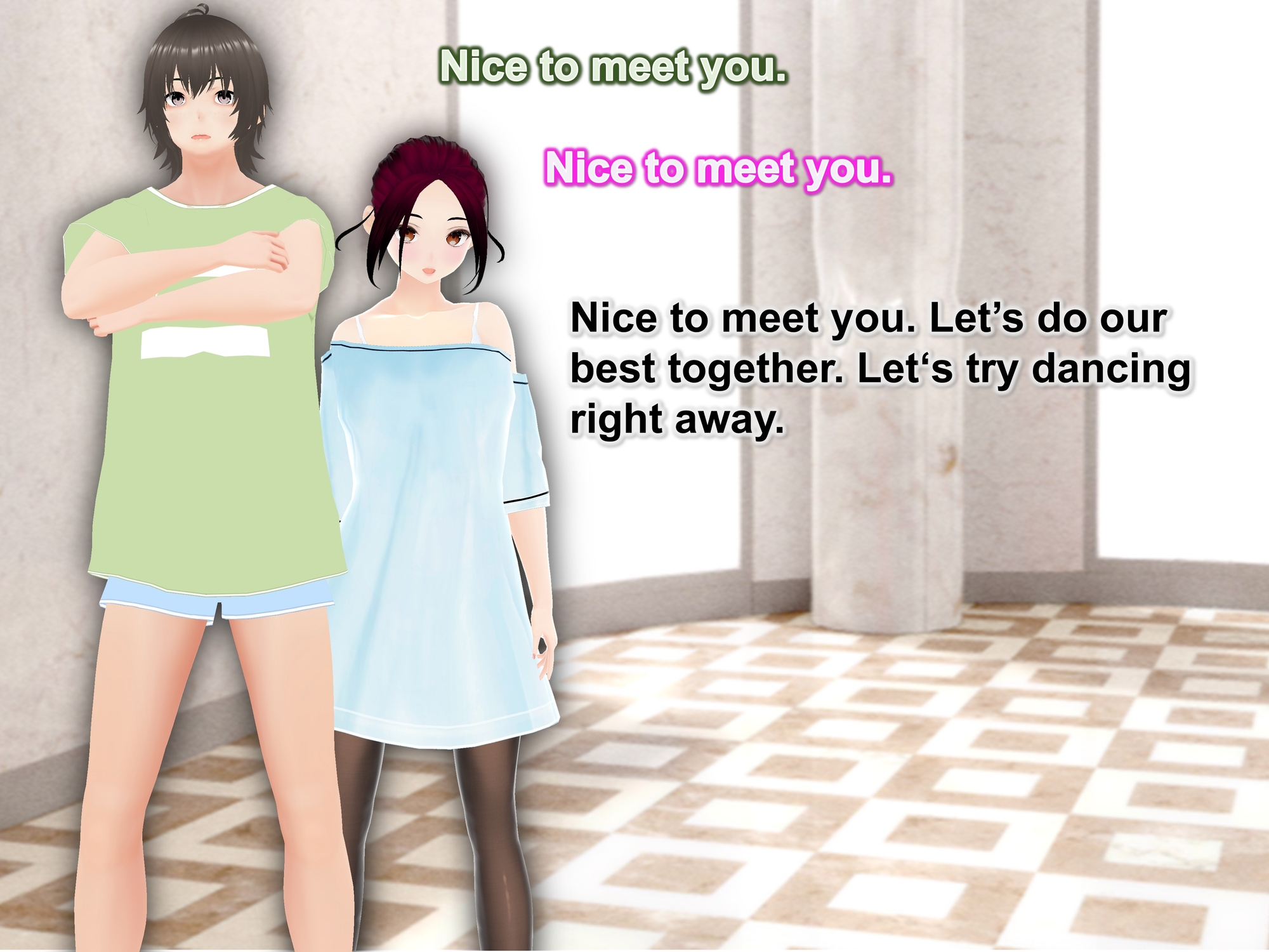 Outgrowing only girls, Overtake boys, Growth sound. Dance school Arc