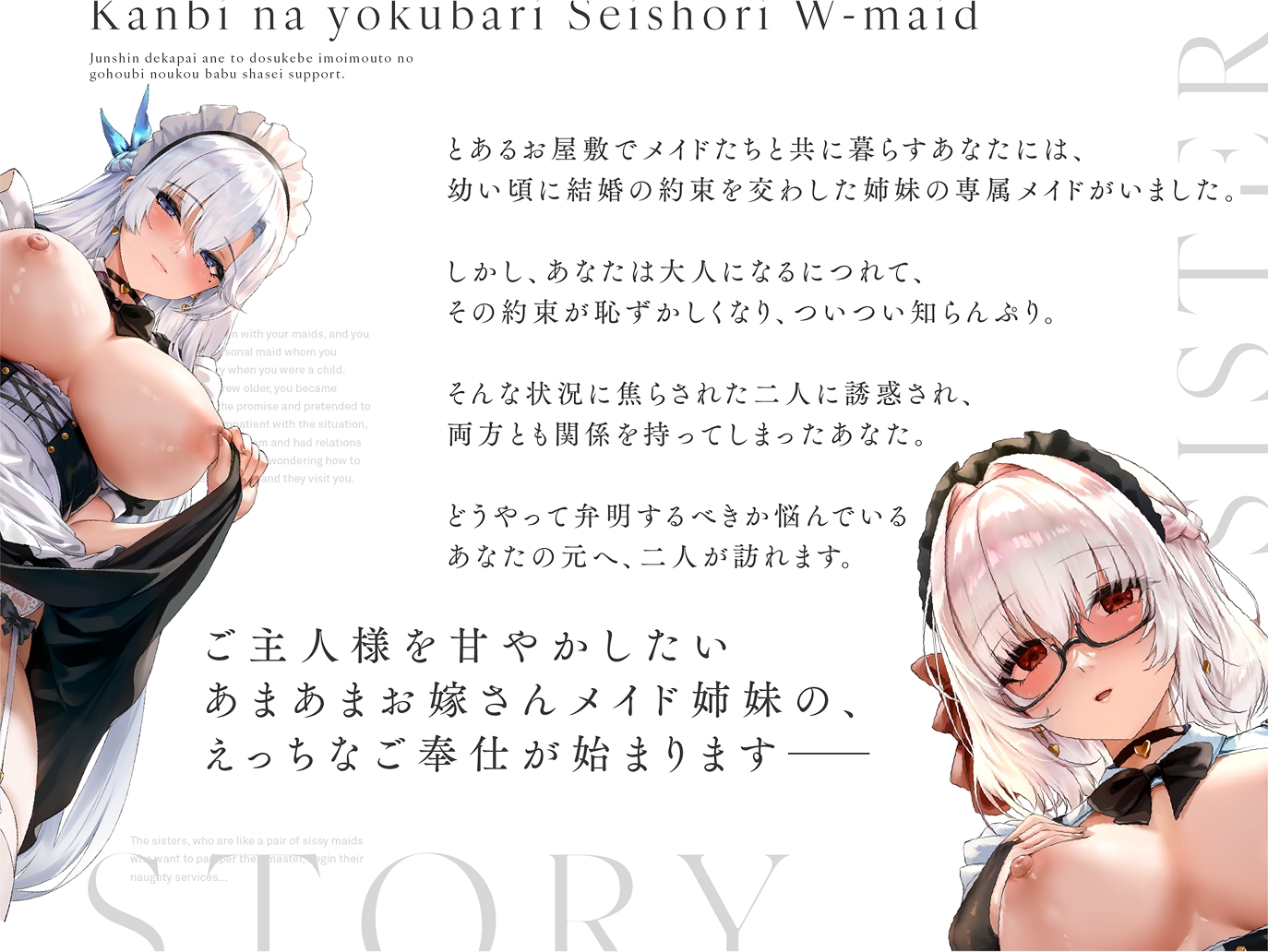 【期間限定40%OFF!】甘美なよくばり性処理Wメイド〜純心デカパイ姉とドスケべ陰キャ妹のご褒美バブ射精サポート〜