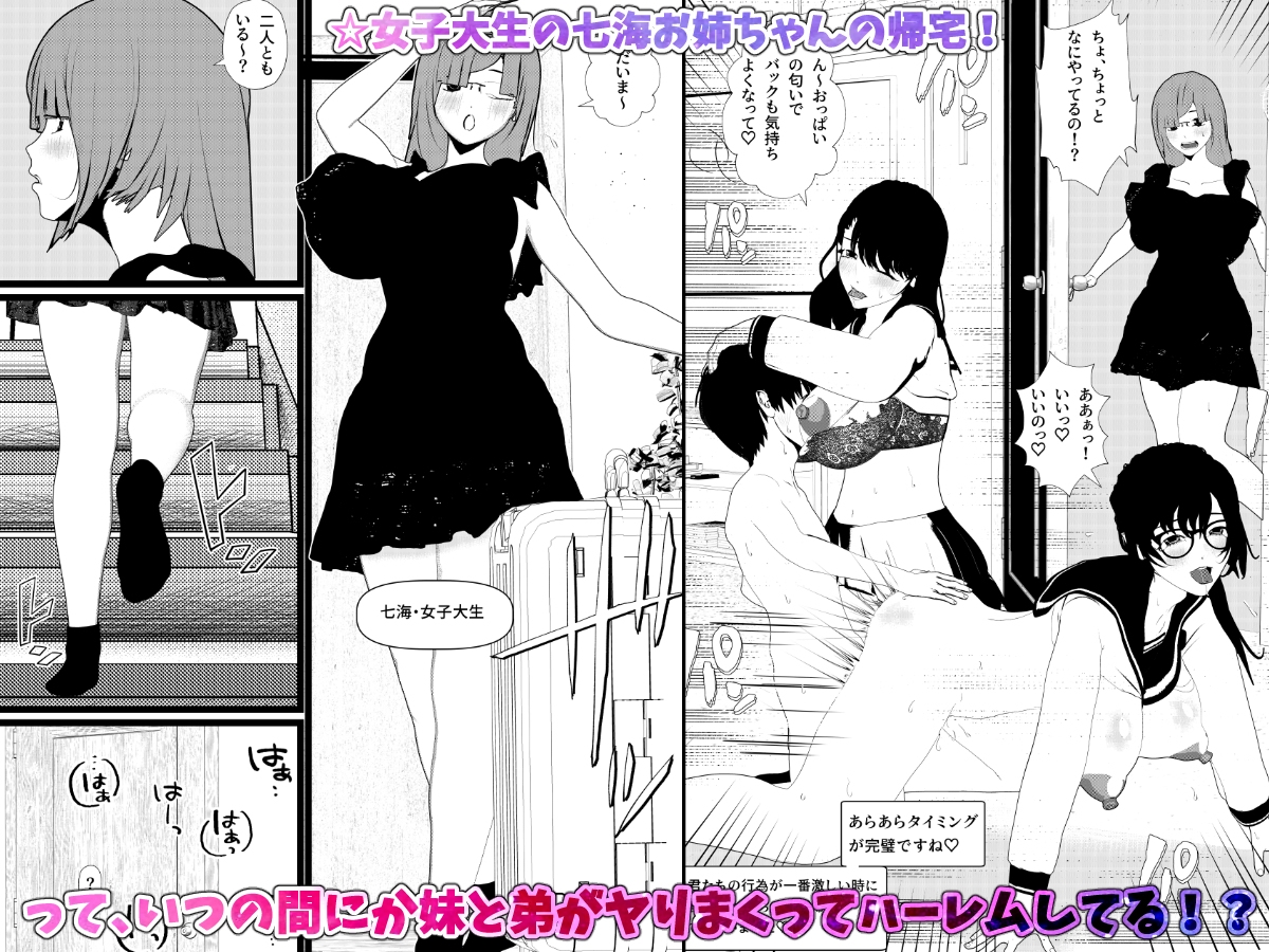 <総集編>~優月・夏鈴・七海お姉ちゃん達とセックス! お姉ちゃん達とヤりまくる姉弟のHな物語~