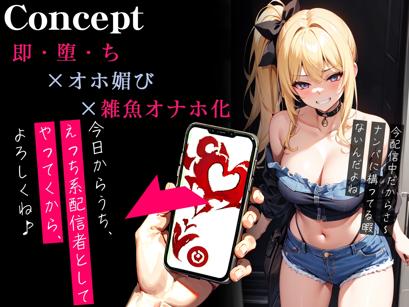 【オホ声】催○アプリで生意気な配信者ギャルが即チン媚び～超テン上げな生ハメ中出し配信～