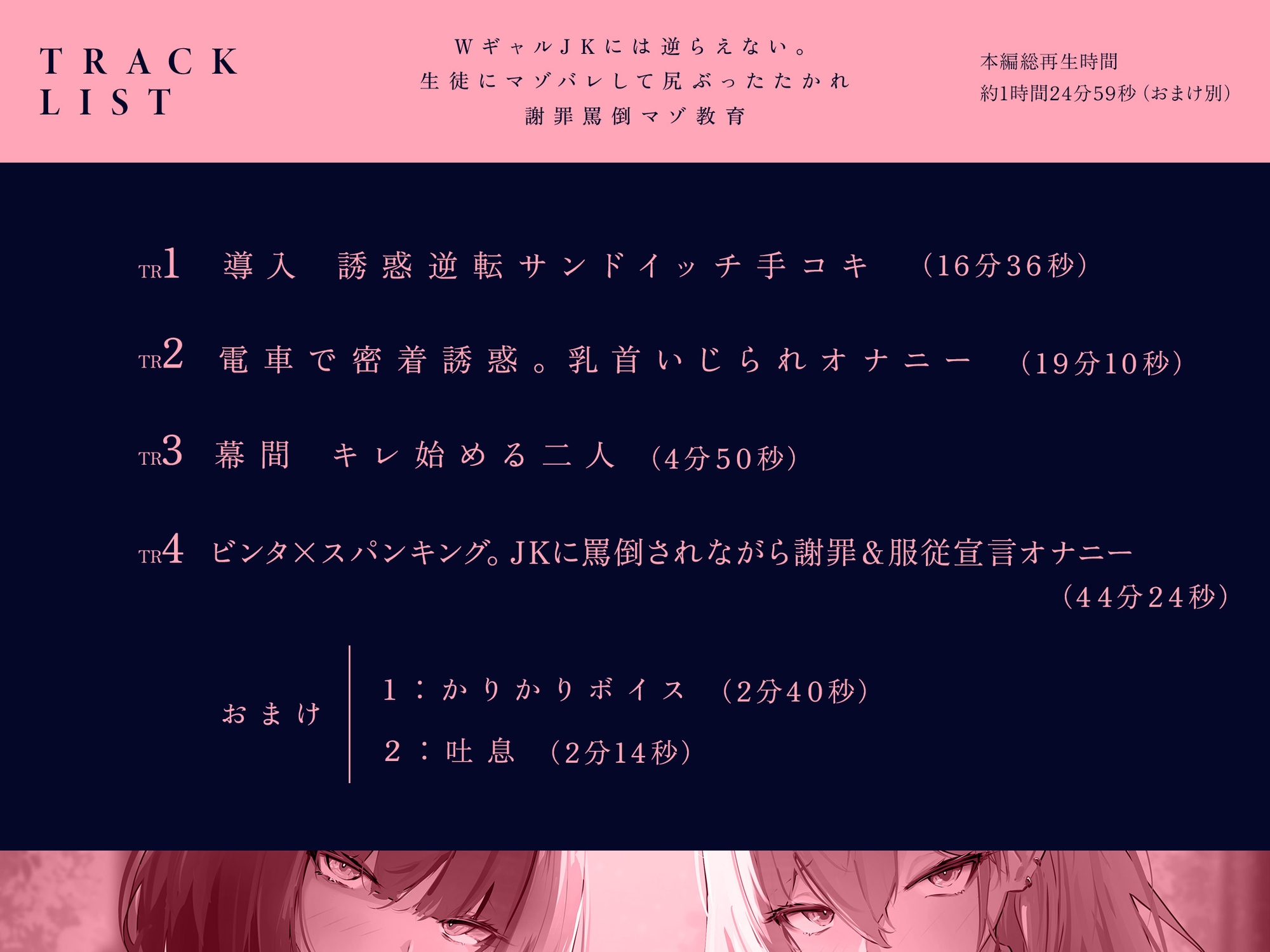 【スパンキング×ビンタ×ドマゾ向け】WギャルJKには逆らえない。生徒にマゾバレして尻ぶったたかれ謝罪罵倒マゾ教育【謝罪×調〇】