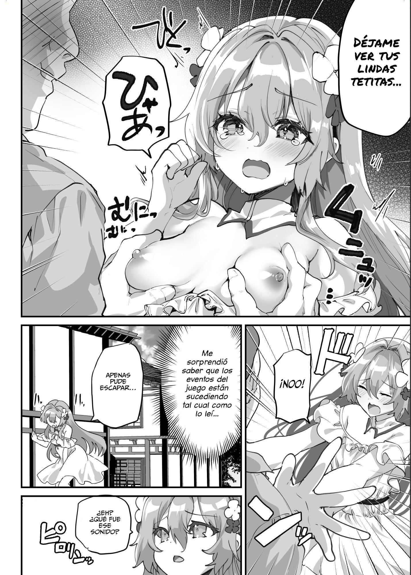 【スペイン語版】エロRPGの女主人公にTS転生したら…～街エロイベント&敗北エッチで処女喪失～