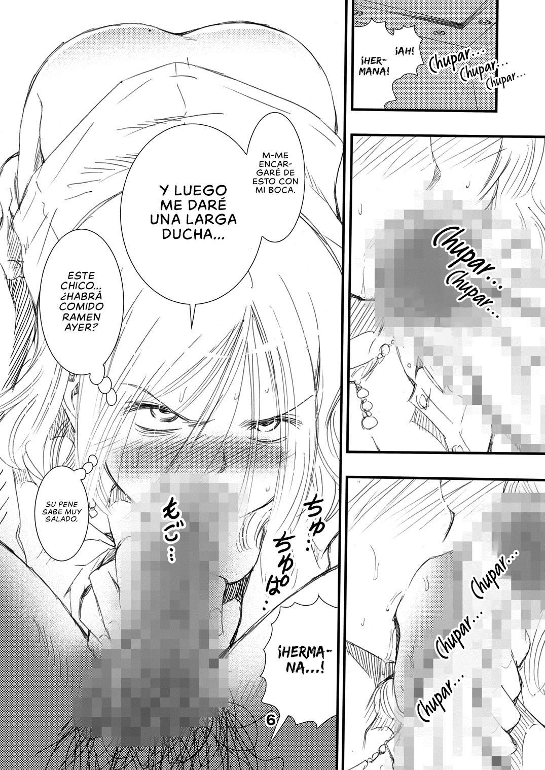 【スペイン語版】女子会で酔って弟に迎えを頼んだ朝…なぜかラブホで弟とイタしたあとでビックリなうっかりお姉さん…汗