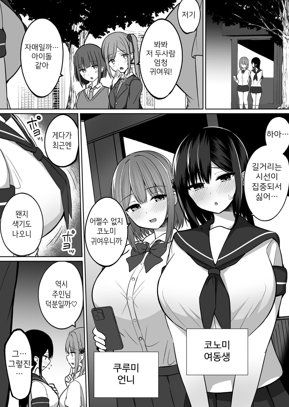 【韓国語版】巨乳雌オナホの躾け方〜敏感体質のどすけべ巨乳姉妹とイキ我慢トレーニング