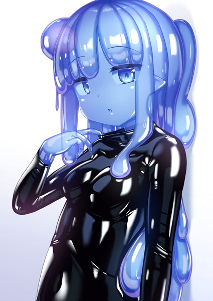 スライム娘にラバースーツを着せてみた