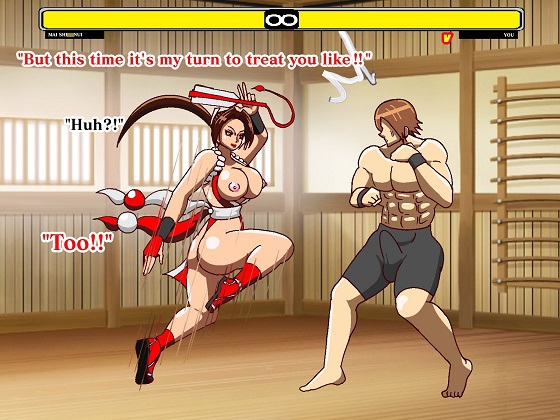 格ゲー世界に吸い込まれてしまったので日本一のくノ一レ●プしたったら2ROUND目は反撃されてしまった English